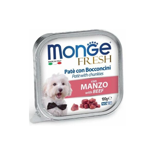Monge Fresh pate with Beef 100 gr - konservi suņiem