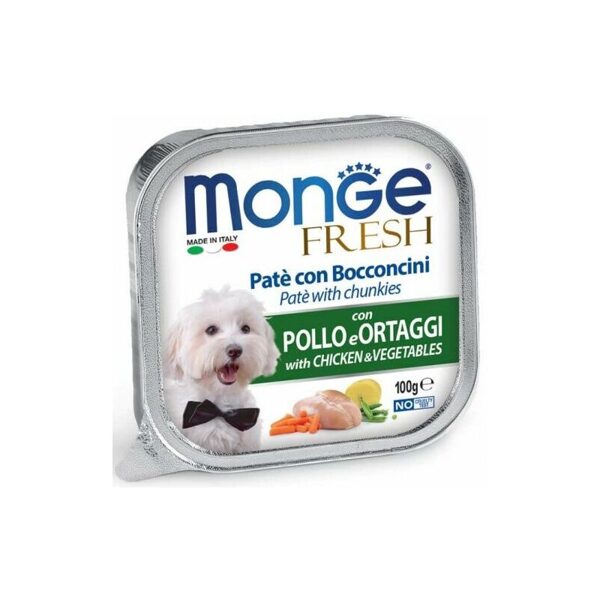 Monge Fresh pate with Chicken & Vegetable 100 gr - konservi suņiem