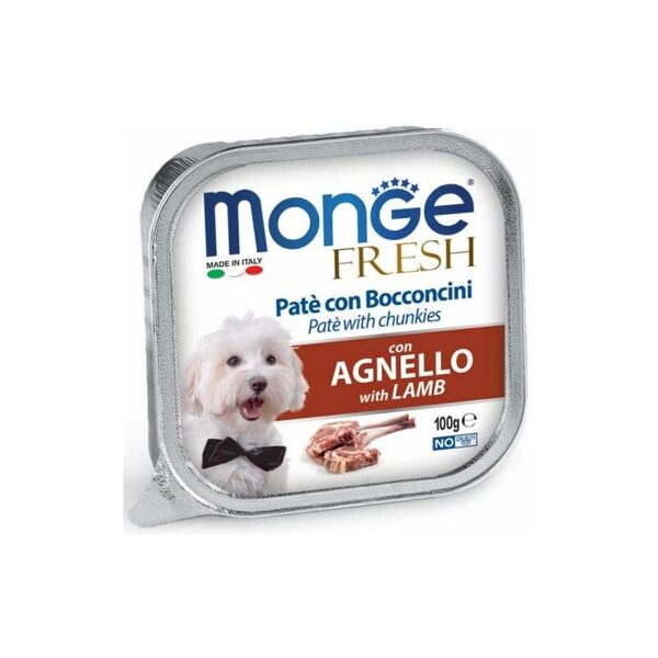 Monge Fresh pate with Lamb 100 gr - konservi suņiem