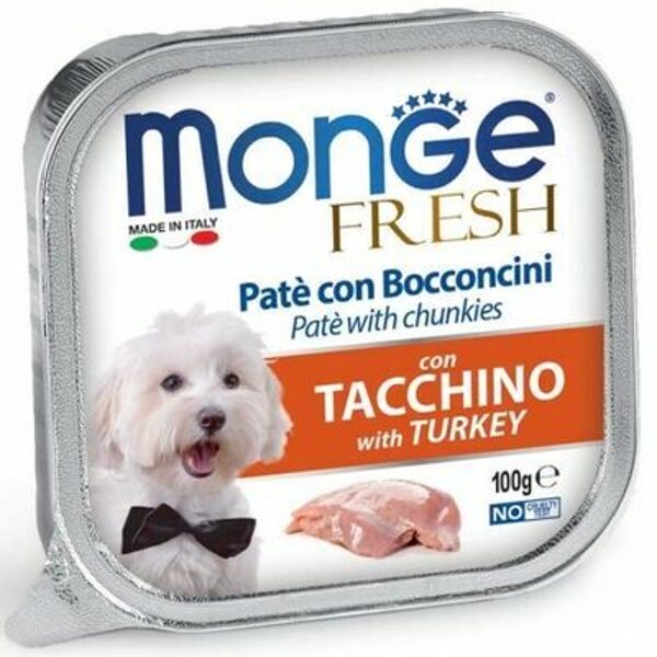 Monge Fresh pate with Turkey 100 gr - konservi suņiem