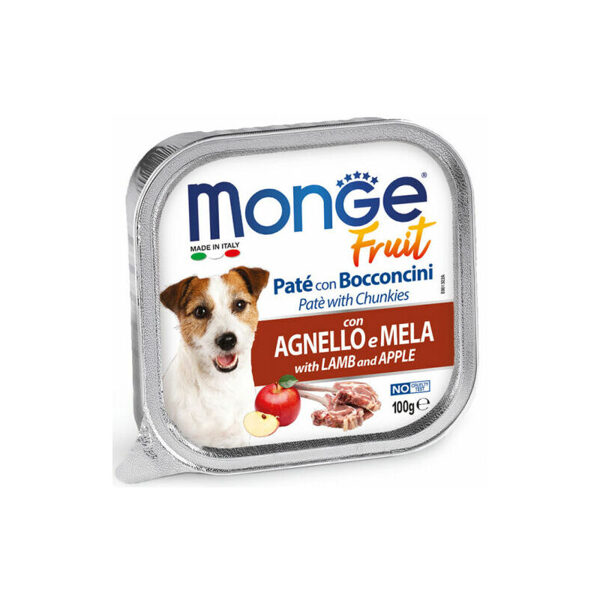 Monge Fruit Lamb and Apple 100 g - konservi suņiem