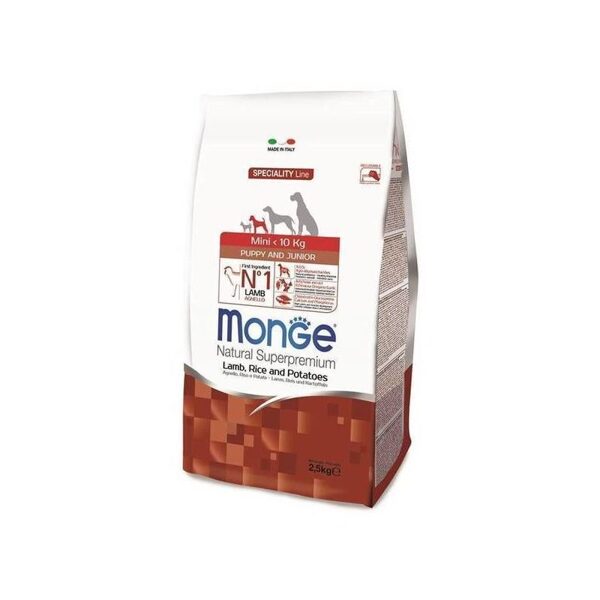 MONGE MINI Puppy & Junior Lamb and Rice 2,5 kg