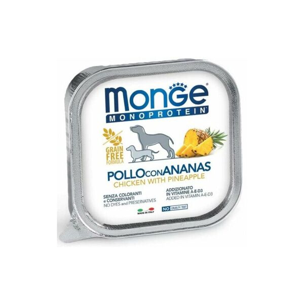 Monge Monoproteinic Fruits Pate chicken with pineapple 150 gr - konservi suņiem