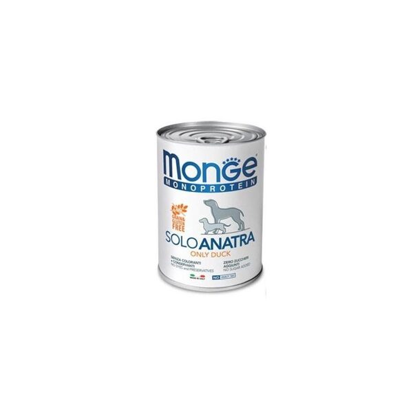 Monge Monoproteinic Pate 100% Duck 400 gr - konservi suņiem