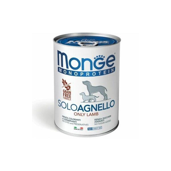 Monge Monoproteinic Pate 100% Lamb 400 gr - konservi suņiem