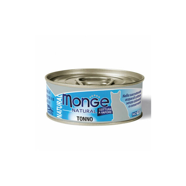 Monge Natural acqua Atlantic Tuna 80 gr - konservi kaķiem ar Atlantijas tunci