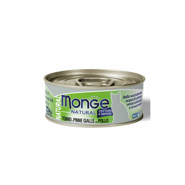 Monge Natural acqua Yellowfin Tuna with Chicken 80 gr - консервы для кошек - тунец и курица