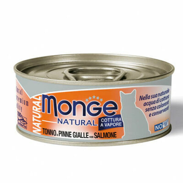 Monge Natural acqua Yellowfin Tuna with Salmon 80 gr 