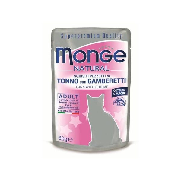 Monge Natural pouches Tuna in Jelly with Shrimp, 80g