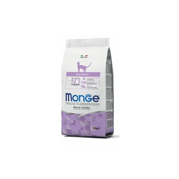 MONGE Sterilised 1,5 kg - sausā barība sterilizētiem kaķiem
