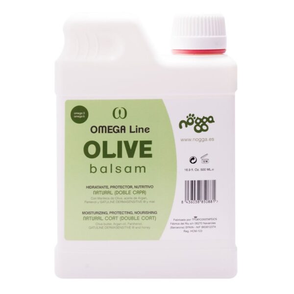 Nogga Omega Line Olive Balsam, 500 ml - Ļoti mitrinošs, barojošs un aizsargājošs balzams mājdzivniekiem ar dubulto kažoka tipu