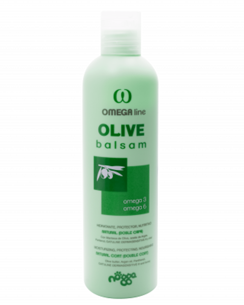Nogga Omega Line Olive Balsam, 250 ml - mitrinošs, barojošs un aizsargājošs balzams mājdzivniekiem ar dubulto kažoka tipu