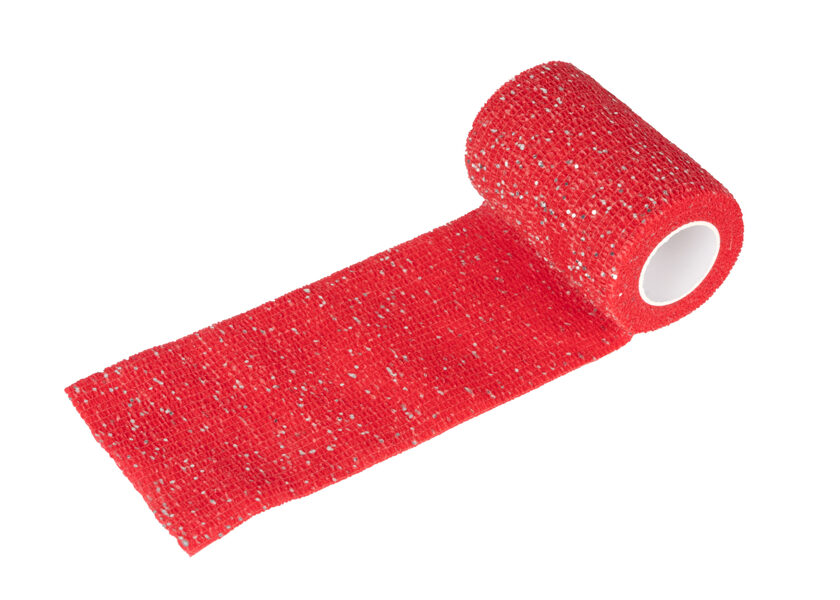 Show Tech Self-Cling Bandage Red Glitter 4.5 m x 7.5 cm - липкий бандаж