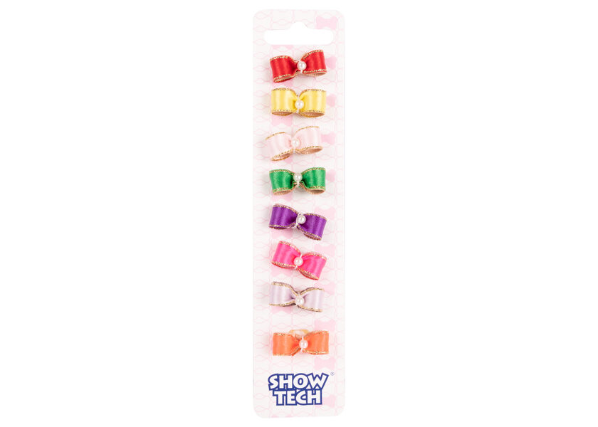 Show Tech Molly Pearl Bow with Elastic 8 pcs Bows 3cm