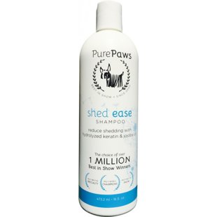 Pure Paws SLS Free Line Shed Ease Shampoo, 473 ml - bezsulfātu šampūns spalvas kopšanai un spalvas mešanas ciklu regulēšanai ar keratīnu